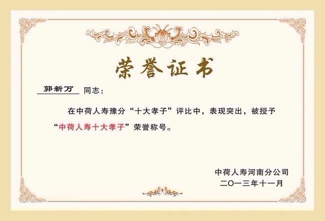 榮譽(yù)資質(zhì)標(biāo)題一