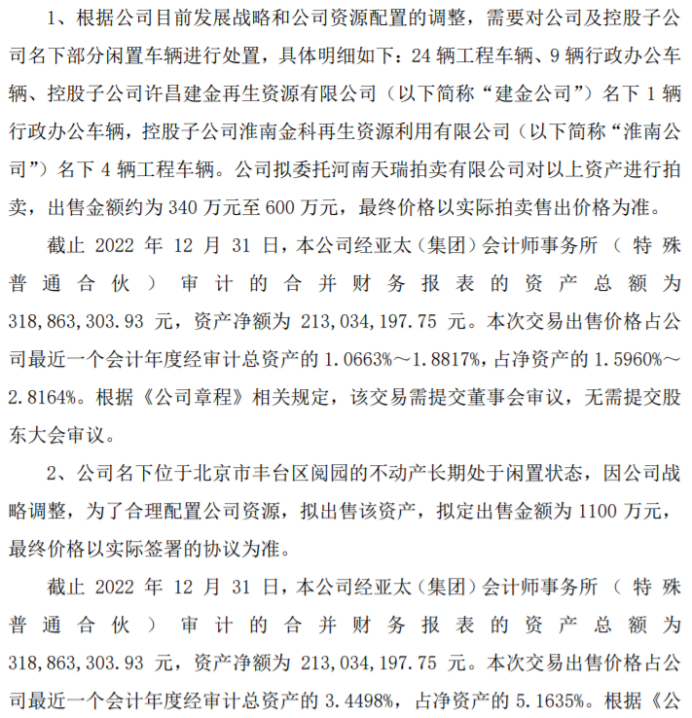 KAIYUN金科資源及控股子公司名下部分閑置車輛及公司不動(dòng)產(chǎn)進(jìn)行拍賣(圖1)